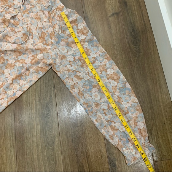 Wilfred Alexis blouse Floral Long Sleeve Blouse women’s XL summer dating blouse - Picture 7 of 16